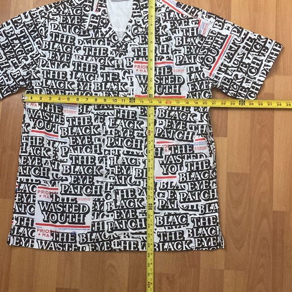 The Black Eye Patch Wasted Youth Collaboration Button Up Shirt Men Large - Picture 8 of 8